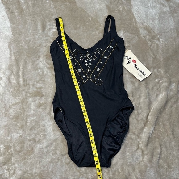 Rose Marie Reid Black Vintage NWT One Piece Swimsuit Size 14 - Picture 12 of 12